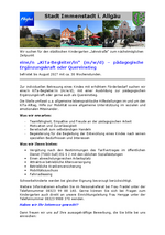 Stellenausschreibung „KiTa-Begleiter/in“ (m/w/d) Kindergarten "Jahnstraße"