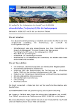 Stellenausschreibung Erzieherin (m/w/d) Naturgruppe