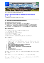 Stellenausschreibung Mitarbeiter (m/w/d) für den städtischen Betriebshof