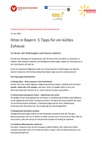 23.06.2026 | Hitze in Bayern: 5 Tipps für ein kühles Zuhause
